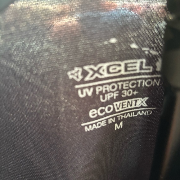 XCEL ecoVENTX UV Protection 30+ Men's Black Rash Guard Short Sleeve Blk Shirt - Picture 6 of 7